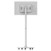 Pantalla táctil inalámbrica de TV portátil inteligente de 27 pulgadas Android 12 8 + 128GB Gabinete blanco con cámara incorporada