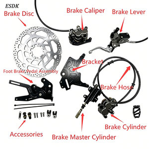 Kit de Soporte de Freno de Disco Trasero de Doble Caliper de Aleación de Aluminio de 240 mm Modificado Ultra Bee con Acabado de Óxido Anódico para Surron LBX Talaria - Product Image 3