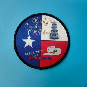 Patch brodé en tissu tissé imprimé personnalisé 3D thermocollant haute densité pour vêtements et chapeaux – Vente en gros - Product Image 3