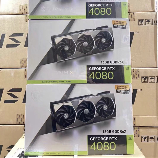 Used MSI GeForce RTX 4080 16GB SUPRIM X Gaming GPU with GDDR6X Memory Support AMD Ryzen 7950X3D 7900X3D Processors