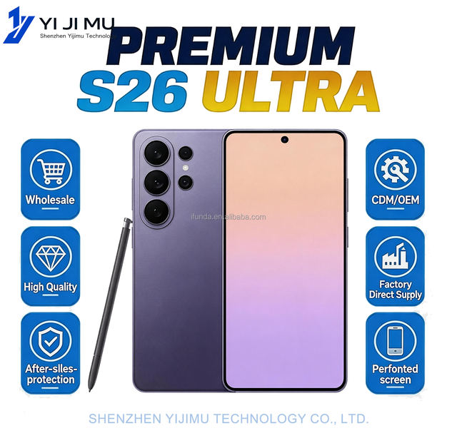 16G/22G+1TB/2TB Large Memory 7.3 Inch 2026 Latest S26 Ultra Android 16 Large Screen Flash Memory Multi-language Supported