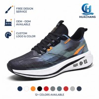 Chaussures de sport décontractées pour hommes de haute qualité, respirantes, avec empeigne en tissu mesh, semelle antidérapante en plaque de carbone popcorn, élastique