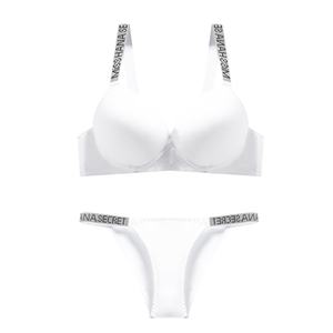Set di mutandine da donna con strass e reggiseno a vita bassa sottile in acciaio formato formato XL per il grande petto spalline di biancheria intima <span class=keywords><strong>Sexy</strong></span> - Product Image 5