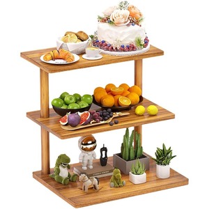 Vassoio da portata in legno di Acacia a 3 livelli <span class=keywords><strong>per</strong></span> <span class=keywords><strong>antipasti</strong></span> piatti dessert espositore alimentare <span class=keywords><strong>per</strong></span> accessori <span class=keywords><strong>per</strong></span> torte Decorative <span class=keywords><strong>per</strong></span> feste - Product Image 1