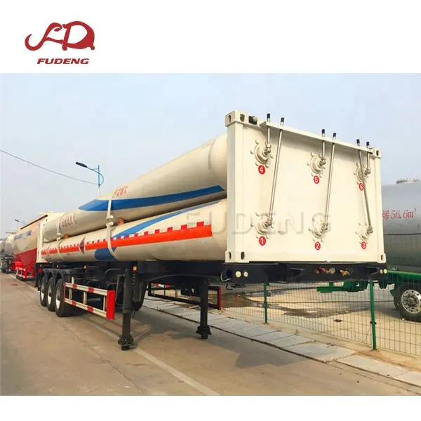 Gás Natural comprimido de hélio hidrogênio h2 tubo cng trailer