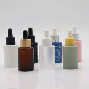 Flacone contagocce in vetro vuoto all'ingrosso flacone di siero <span class=keywords><strong>gelo</strong></span> rotondo flacone di olio essenziale da 30ml con tappo in bambù - Product Image 6