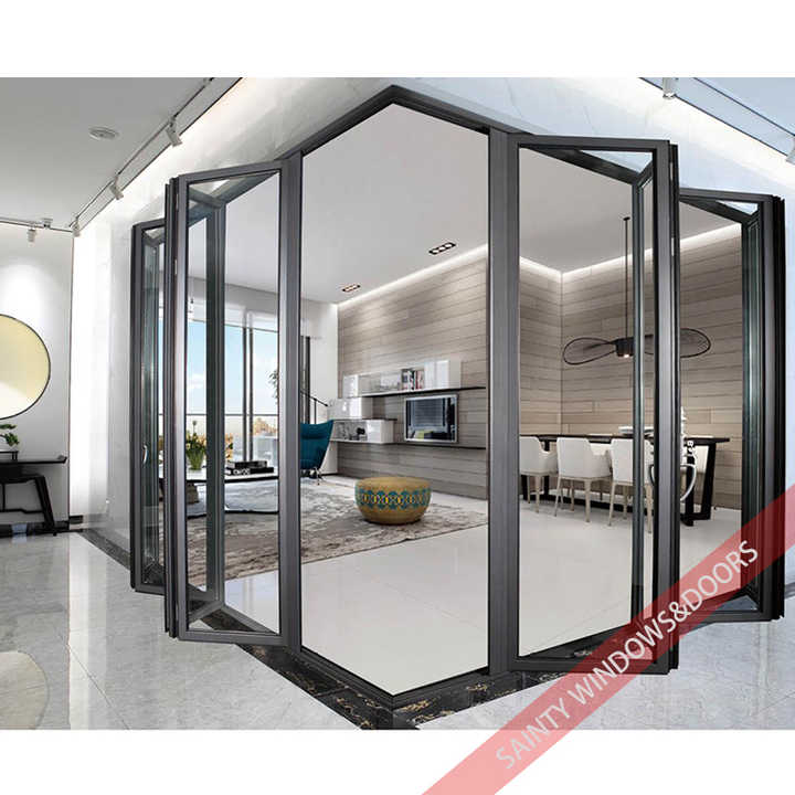 Folding Balcony Door Frameless Glasses Aluminum Bifold folding-balcony-door-frameless-glasses-aluminum-bifold