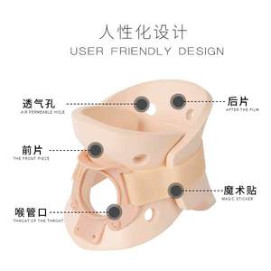 Attelle de cou en polymère pour adulte avec trous, taille SML, pour le soutien et la correction du cou, utilisation pour le massage et la santé - Product Image 2