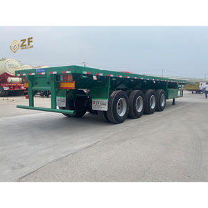 รถพ่วงบรรทุกตู้คอนเทนเนอร์แบบพื้นเรียบ 4 เพลา 16 ล้อ ขนาด 40 ฟุต 45 ฟุต สำหรับขาย - Product Image 6