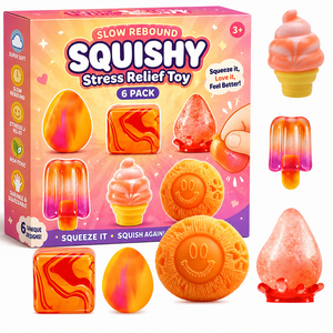 Coffret Cadeau Créatif de Jouets Anti-Stress à Presser en Forme de Cube, à Rebond Lent, pour Enfants de 5 ans et plus, Figurine de Bureau - Product Image 4