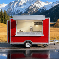 Petit chariot de vente de nourriture portable Ramen Halal Dinde Pâtes Churros Remorque alimentaire pour moto Camions de nourriture à vendre en Chine