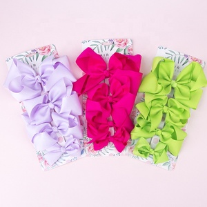 Lote de 4 Lazos para el Cabello de Niña con Cinta de Grosgrain y Pinza Metálica, Set de Lazos para el Cabello Infantil, Horquillas, Adornos para el Cabello - Product Image 2