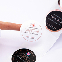 Autocollants d'étiquettes de logo imprimés, autocollants en vinyle ronds imperméables, étiquettes d'emballage personnalisées, rouleaux d'étiquettes adhésives