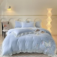 Ensemble de draps de lit 4 pièces en molleton de lait épais et chaud King Size ensembles de couvre-lit ensembles de housse de couette personnalisés