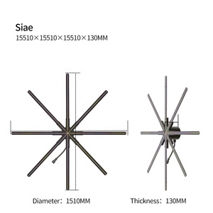 Bán Hàng Trực Tiếp 3D Ba Chiều Fan Độ Phân Giải Cao 150Cm 8 Lưỡi Wifi Điều Khiển Nối 3D Holographic Hiển Thị LED Holographic Fan - Product Image 2