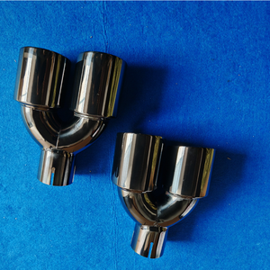 Embout d'échappement en titane noir en acier inoxydable de 3,5 pouces, forme en Y, double tuyau, embout de silencieux universel pour voiture, modification de performance - Product Image 4