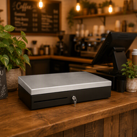 Bon tiroir-caisse POS, 6 compartiments billets, 8 compartiments pièces, compatible avec les systèmes POS Android et Windows