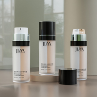 Flacon de lotion en plastique vide double couche 25ml+25ml, matériau PP, logo personnalisé, anti-fuite avec bouchon à pression, vente en gros OEM