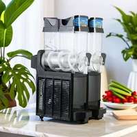 Machine à glace de grande capacité 1/2/3/4 réservoir pour boisson congelée Machine à glace commerciale avec couvercle de lumière LED