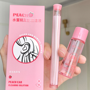 Líquido Limpiador <span class=keywords><strong>de</strong></span> Oídos Gecomo Peach para Eliminar Olores y Suciedad, Antiobstrucción para Mujeres, Línea <span class=keywords><strong>de</strong></span> Limpieza Ultrafina para Orificios del Oído - Product Image 1
