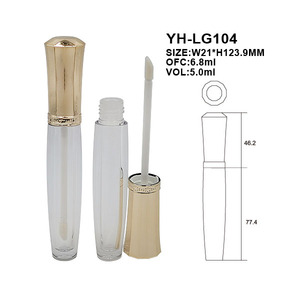 Contenants de gloss à lèvres vides de haute qualité, capacité 5 ml, emballage en tube métallique doré unique, maquillage, impression de logo personnalisée - Product Image 2