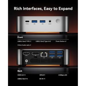 เอซเมจิก มินิพีซี AMD Ryzen 7 7735HS 24GB LPDDR5 512GB SSD Windows 11 Pro - Product Image 6
