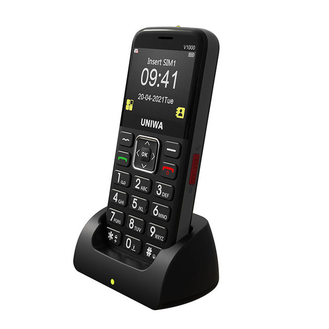 UNIWA V1000 Mobile Phone 2.31 Inch LED Display Senior-friendly Big Buttons 3G/4G Network for Elderly People