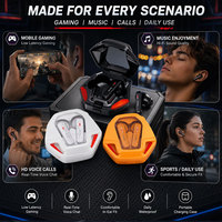 Earbud Gaming TWS Nirkabel Bluetooth 6.0 Latensi Rendah Earphone Suara HiFi Headset Game In-ear dengan Mikrofon Tahan Air OEM Kustom