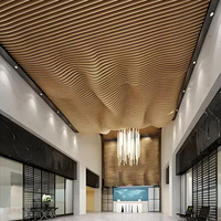 Carreaux de plafond tombants en aluminium de style design moderne Plafond à déflecteur extensible avec forme de bande
