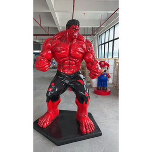Venta de Fábrica, Decoración para Exteriores, Figuras de Acción de Películas de Superhéroes, Hombre Musculoso, Estatua de <span class=keywords><strong>Hulk</strong></span> de Tamaño Real en Fibra de Vidrio, Escultura de Resina - Product Image 1