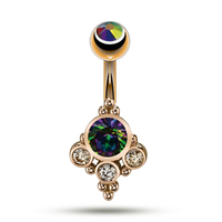 316L chirurgischer Stahl Design Magnet Bauch Ring Set Drachen klaue Wasser tropfen Nabel Ring Piercing Schmuck Hersteller