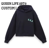 Set Hoodie dan Celana Jogger Wanita Berkualitas Tinggi, Bordir Distressed Custom Verdant Strokes, Model Crop Streetwear, Ritsleting, Dua Potong