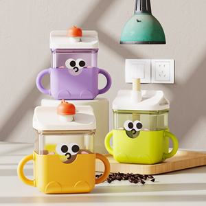 Gobelet pour enfants en silicone de qualité alimentaire, style dessin animé, résistant aux chocs et anti-fuite, idéal pour l'apprentissage de la boisson des bébés - Vente flash - Product Image 1