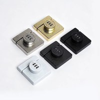 Serrure de meuble moderne en zinc pour chambre et bureau, sans perçage, antivol, à combinaison, avec mot de passe, pour tiroir coulissant rotatif à 360°