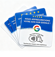 Plaque NFC d'avis NTAG213 pour restaurant, panneau de table Google Review en acrylique, plaque d'avis à tapoter pour la collecte des commentaires clients