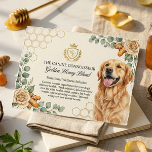 Tarjeta de agradecimiento personalizada para pequeñas empresas con impresión de logotipo en lámina dorada, MOQ bajo, tarjeta de inserción para embalaje de alimentos para mascotas, tarjeta con la historia de la marca - Product Image 1
