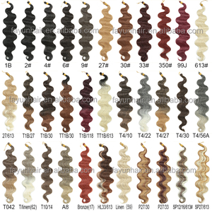 Hot Sell Anna Body Wave Braiding Hair for Boho Braids Synthetic Ombre Brown <strong>Blonde</strong> Body Wave Bulk Hair <strong>Extensions</strong> - Product Image 6