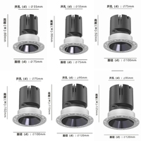 Spot encastré LED anti-éblouissement profond Ra98, CRI élevé, sans bordure, pour hôtel, salon, chambre, éclairage intérieur