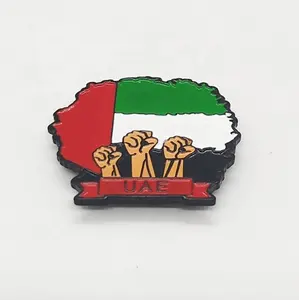 the Emirates UAE 52nd national day corporate gifts souvenir metal engraved colored magnet badge brooch pin