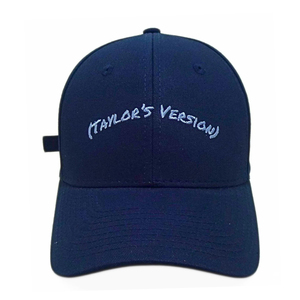 6 Panel Blue Baseball Cap Adjustable Mental Buckle Structured Curved Brim Sun Hat for Casual Wear Custom <b>Metal</b> Buckle Dad Hats - Product Image 6