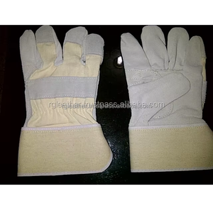 Guantes de trabajo de cuero dividido de vaca multifuncionales para hombres y mujeres para conductores, camiones, almacén, jardín, granja, trabajo al aire libre, goma duradera - Product Image 2