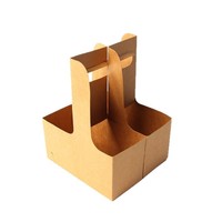 Boîte à fleurs pliante en papier kraft jetable pour café thé boissons au lait boîte de livraison de bouquet épissable revêtement UV gaufrage