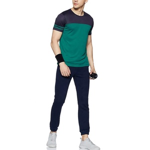 เสื้อยืดผู้ชายคอโอ แขนสั้น ทรงปกติ แต่งขอบตัดสี สไตล์ลำลอง รับสกรีนโลโก้ เสื้อยืดผู้ชายคุณภาพสูงจากซัพพลายเออร์ - Product Image 2