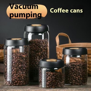 Barattolo di Conservazione per Alimenti dal Design Moderno - Contenitore in <span class=keywords><strong>Vetro</strong></span> <span class=keywords><strong>Sottovuoto</strong></span> Antiumidità per Chicchi di Caffè, Polvere di Caffè, Tè in Cucina - Product Image 5