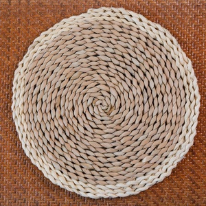 Hand-Woven Seagrass <strong>Table</strong> Placemats and Drink Food Storage <strong>Basket</strong> for Home or Restaurant Use - Product Image 3