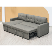 Sofá cama extraíble, precio barato, tela de lino, sofá cama en forma de L, sofá cama que ahorra espacio, Diván, caja de almacenamiento, sofá cama