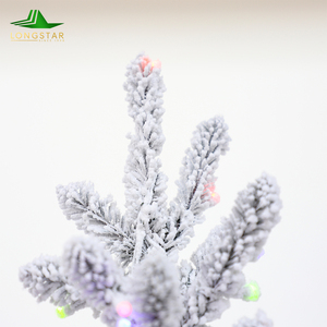 Nouvelle conception, arbre de Noël artificiel floqué blanc neige de 2,3 m, de haute qualité, écologique et personnalisé, pour la décoration des fêtes - Product Image 5