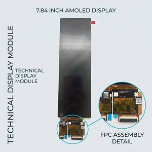 Layar AMOLED 7.84 " Layar Bar Terentang Modul Layar Sentuh MIPI Resolusi Tinggi untuk Monitor Kaca Spion Casing PC Aida64 - Product Image 3