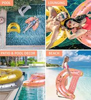 Chaise de piscine gonflable personnalisée pour adultes avec porte-gobelet et poignée
