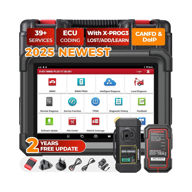 Launch X431 Immo Plus PROG3 All-System Scan Tool 39+ Services Bi-Directional Control 2-Year Update for ECU Coding Diagnostics